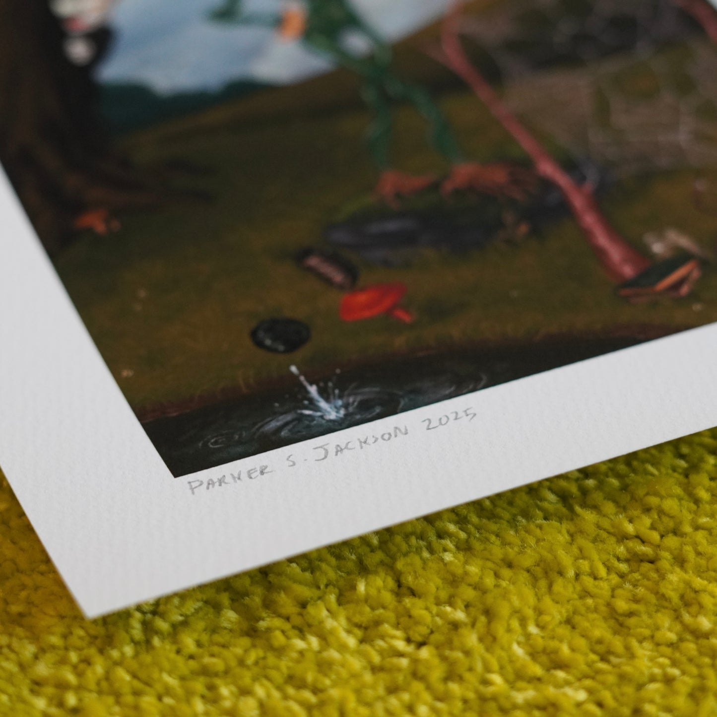 The Artist Works in Silk