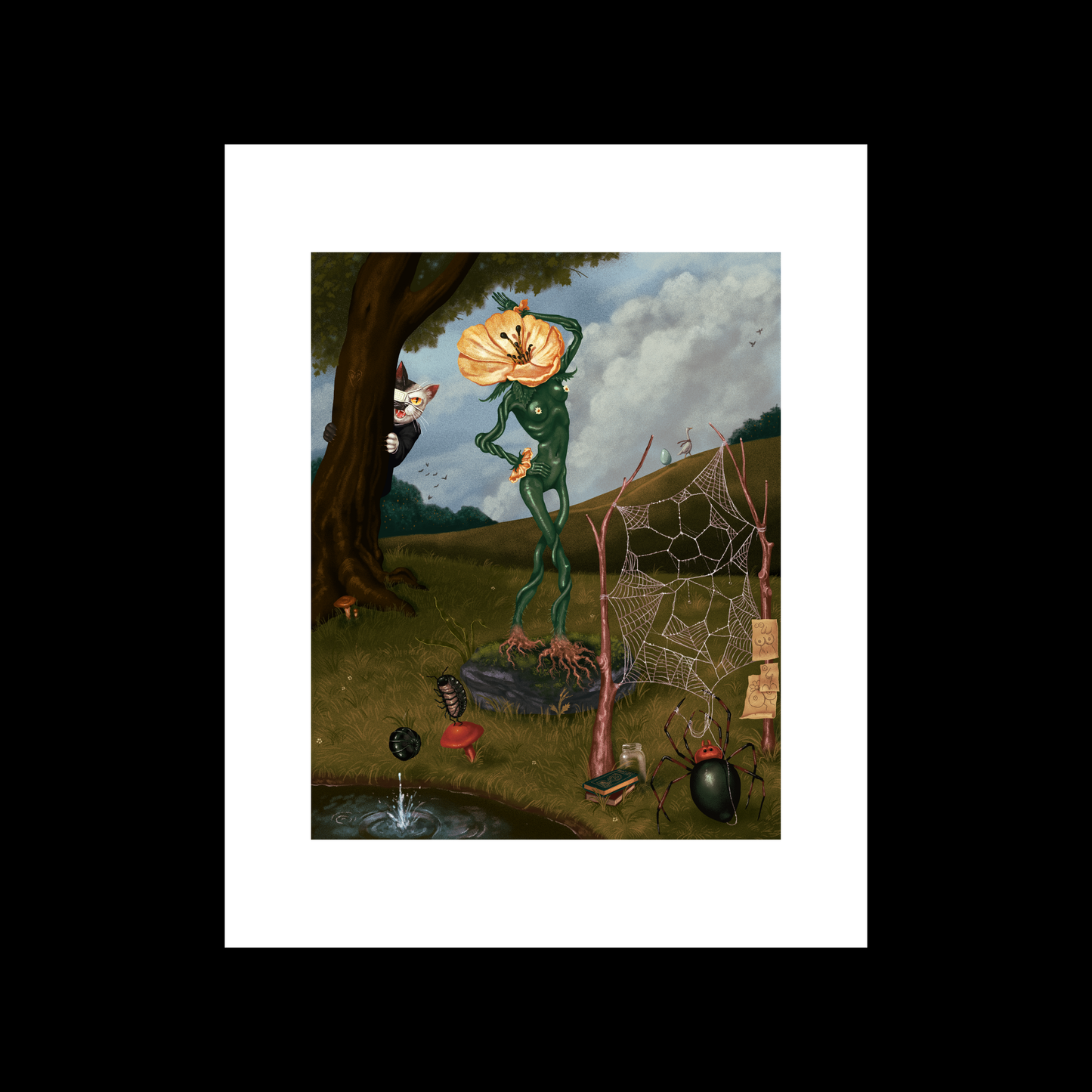 The Artist Works in Silk