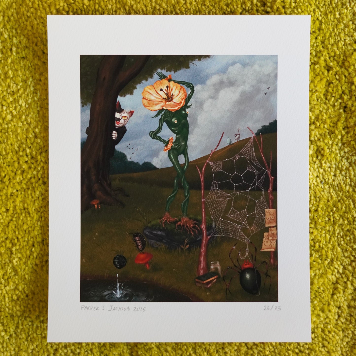 The Artist Works in Silk